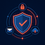 Shield with sparkles icon - Enhance Protection